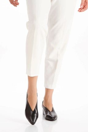 کفش پاشنه بلند کلاسیک مشکی زنانه چرم مصنوعی MFT AYAKKABI - کد 895452053