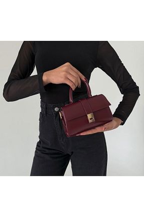 کیف پورتفوی و کلاچ زرشکی زنانه چرم مصنوعی GİftBags - کد 824733390