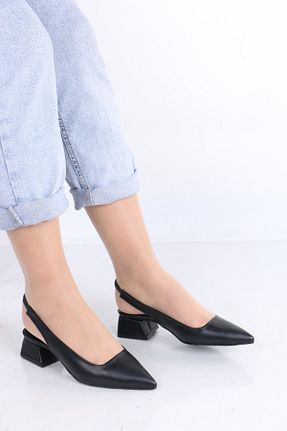 کفش پاشنه بلند کلاسیک مشکی زنانه جیر HARMİN SHOES - کد 895474520