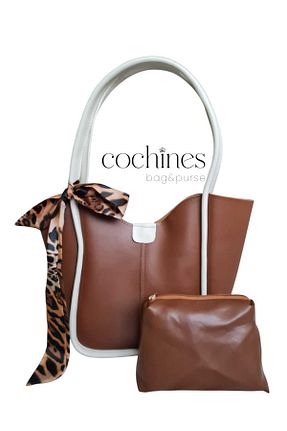 کیف دوشی قهوه ای زنانه چرم مصنوعی Cochines - کد 895482842