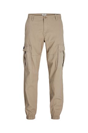 شلوار بژ مردانه مخلوط پلی استر Jack & Jones - کد 895477175