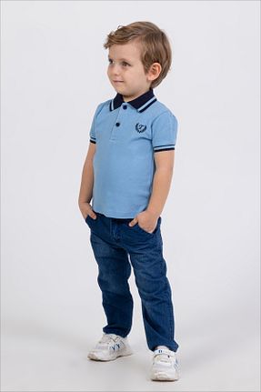 ست بالاتنه و پائین تنه آبی بچه گانه بافتنی Besimo Kids - کد 896827044