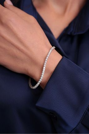 دستبند نقره طوسی زنانه 925 عیار Kiriş Gümüş - کد 895525996