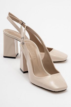 کفش پاشنه بلند کلاسیک بژ زنانه چرم Zoe3 Style - کد 895585997