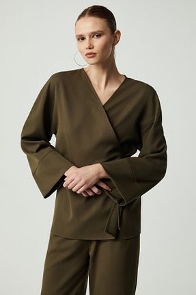 ست بالاتنه و پائین تنه خاکی زنانه بافتنی ETHIQUET - کد 895622638