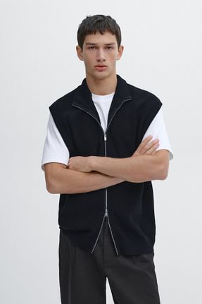 جلیقه سرمه ای مردانه رگولار Massimo Dutti - کد 895629906