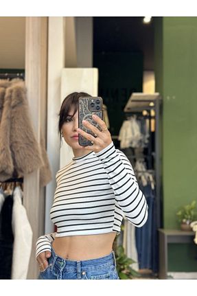 بلوز مشکی زنانه کراپ İstanbul - کد 895641303
