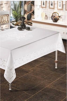 رومیزی سفید پلی استر Hevia Home - کد 857791698