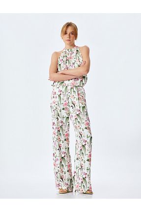 شلوار فیروزه ای زنانه ساتن Koton - کد 895638329