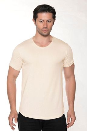 تیشرت بژ مردانه یقه پهن BlackHorn - کد 312079388