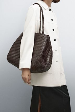کیف دوشی قهوه ای زنانه چرم خالص Massimo Dutti - کد 895655834