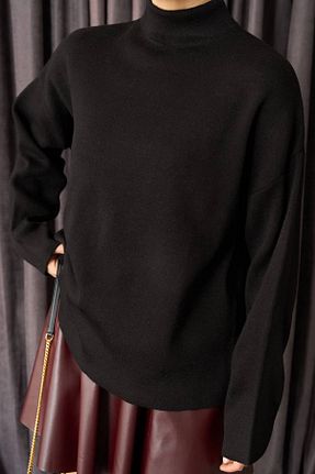 پلیور مشکی زنانه ساده LOOSH - کد 895664616