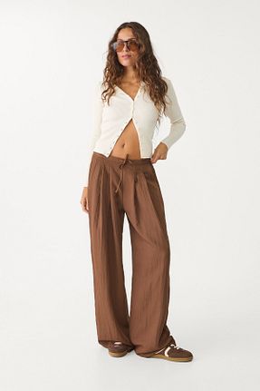 شلوار قهوه ای زنانه پلی استر Stradivarius - کد 895652751