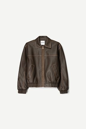کت قهوه ای زنانه اسلیم Bershka - کد 895672376