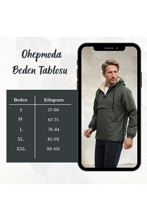 کاپشن خاکی مردانه رگولار OHM OHEPMODA - کد 120110247