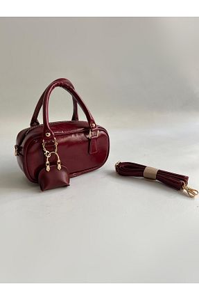 کیف دوشی زرشکی زنانه چرم مصنوعی Mia Collection - کد 895711143