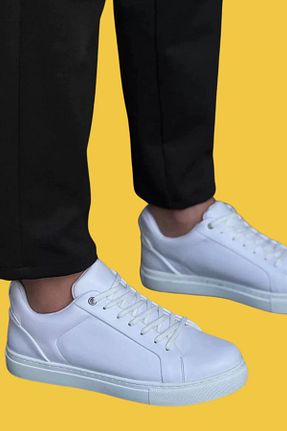 کفش کژوال سفید مردانه چرم مصنوعی shoecide - کد 880965082