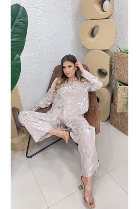 ست بالاتنه و پائین تنه بژ زنانه بافتنی Nazline - کد 895729726