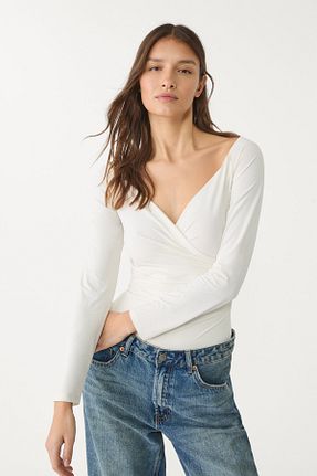 بادی نباتی زنانه یقه هفت Stradivarius - کد 895729669