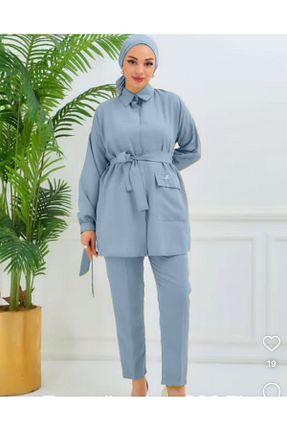ست بالاتنه و پائین تنه حجاب طوسی زنانه رگولار Vianora - کد 895998042