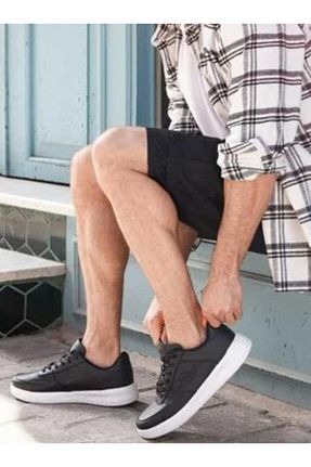 کفش اسنیکر مشکی مردانه بند دار Jump - کد 788404777