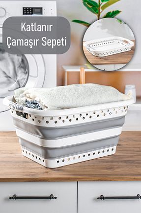 سبد لباس سفید پلاستیک Porsima - کد 895722900