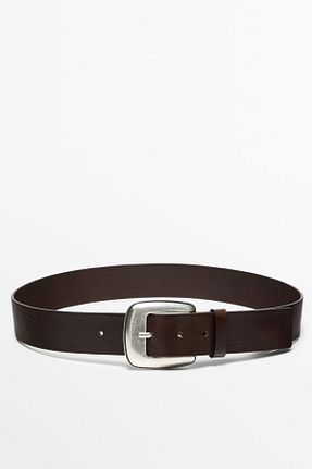 کمربند قهوه ای زنانه چرم خالص Massimo Dutti - کد 895785353