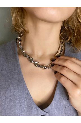 گردنبند استیل ( فولاد ) طوسی زنانه استیل (فولاد) Acra Jewelry - کد 895778669