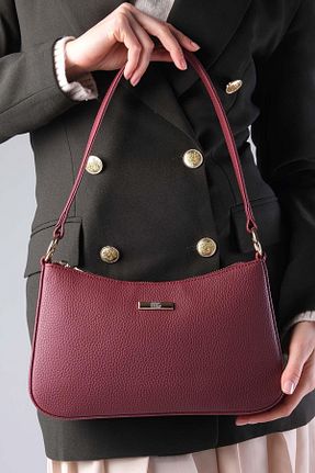 کیف دوشی زرشکی زنانه چرم مصنوعی Mio Gusto - کد 887343510