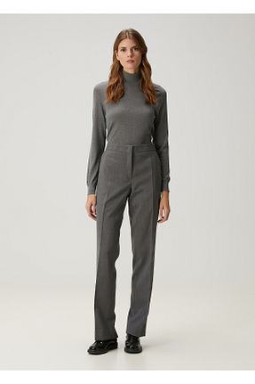 شلوار طوسی زنانه پاچه گشاد Jil Sander - کد 897141247