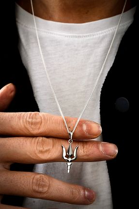 گردنبند نقره سفید مردانه 925 عیار Ebrar Silver - کد 895780869