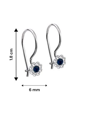 گوشواره نقره سرمه ای بچه گانه 925 عیار jelux silver - کد 889940732