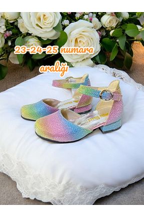 کفش پاشنه بلند کلاسیک رنگی بچه گانه پارچه PATİK BEBE - کد 773321837