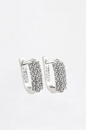 گوشواره نقره سفید زنانه 925 عیار jelux silver - کد 48609006