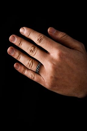 انگشتر نقره سفید مردانه 925 عیار Ebrar Silver - کد 895798597