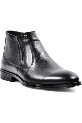 بوت / نیم بوت مشکی مردانه چرم خالص Pierre Cardin - کد 343174556