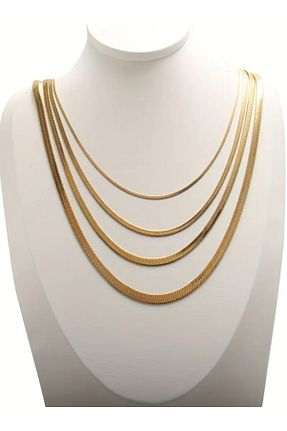 گردنبند استیل ( فولاد ) زرد زنانه استیل (فولاد) MODA - کد 895883967