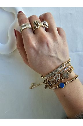 دستبند استیل (فولاد) زرد زنانه استیل (فولاد) bej jewelry - کد 895882297