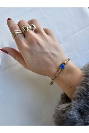 دستبند استیل (فولاد) زرد زنانه استیل (فولاد) bej jewelry - کد 895882297