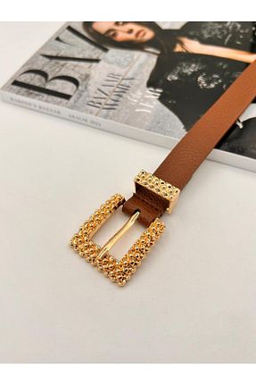 کمربند قهوه ای زنانه چرم مصنوعی MODAM HİFA - کد 895883416