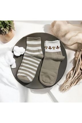 جوراب قهوه ای زنانه پنبه ای MODA - کد 895881534