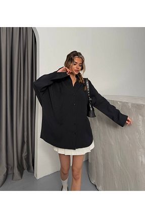 پیراهن مشکی زنانه اورسایز İLKCET MODA - کد 895902703