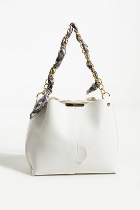 کیف دوشی سفید زنانه چرم مصنوعی NBİBAGS - کد 775546552