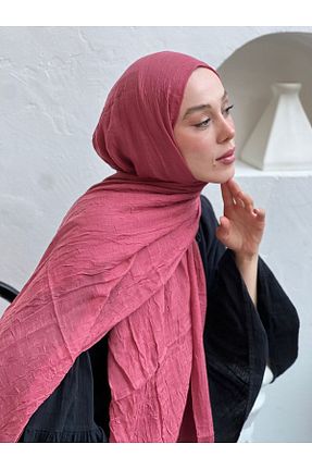 شال صورتی زنانه پنبه ای Modakaşmir - کد 897203965