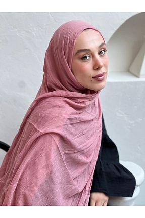 شال صورتی زنانه پنبه ای Modakaşmir - کد 895901998