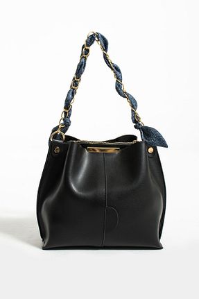 کیف دوشی مشکی زنانه چرم مصنوعی NBİBAGS - کد 809478705