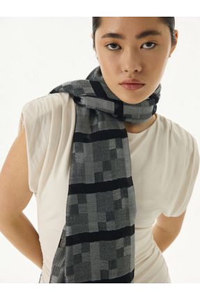 شال طوسی زنانه ابریشم FENZA SCARF - کد 895926920