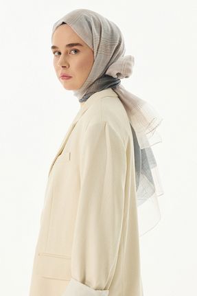 شال سفید زنانه ابریشم FENZA SCARF - کد 895943534