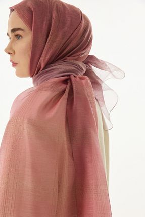 شال صورتی زنانه ابریشم FENZA SCARF - کد 895943528