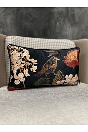 کوسن و روکش کوسن مشکی مخمل Fabricland - کد 280130161